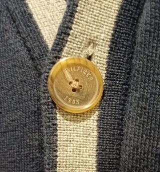 Cardigan Tommy Hilfiger Blu/Grigio Taglia sx