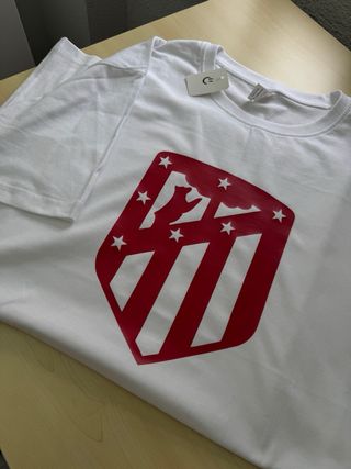 Camiseta Blanca Escudo Atlético de Madrid
