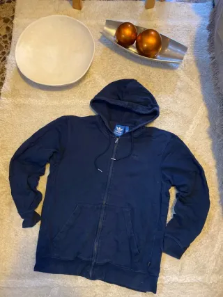 Sudadera Adidas con cremallera azul