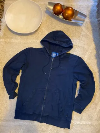 Sudadera Adidas con cremallera azul