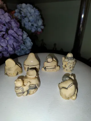 6 Figuras Chinas Souvenir Años 80