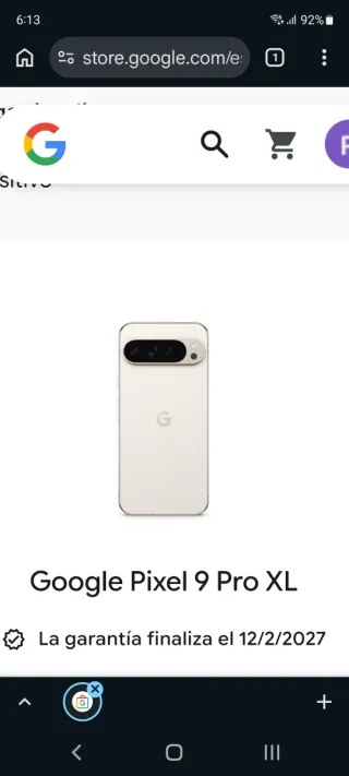 Google Pixel 9 Pro XL Blanco. 128 Gb