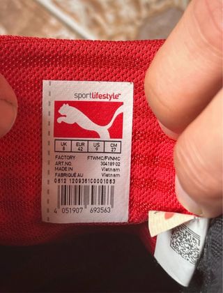 Zapatillas Puma Ferrari Negras Rojas