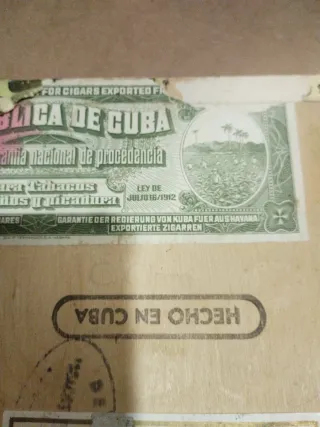 Caja de puros antigua Los Estados