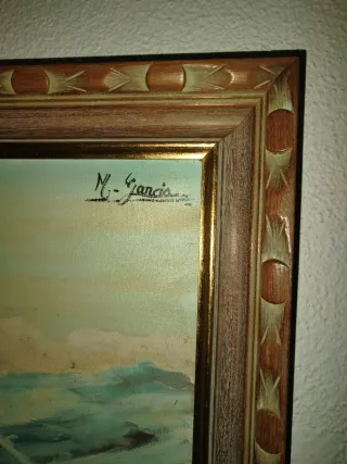 Cuadro antiguo pintado a mano