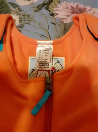 Tuta da sci bambina arancione e rosa