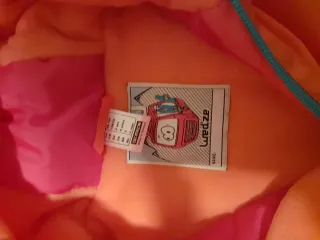 Tuta da sci bambina arancione e rosa