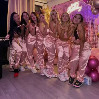 Pijama satén  rosa