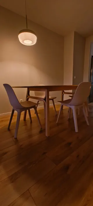 Mesa em bambù y 4 Sillas Comedor