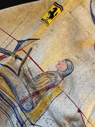 Foulard Ferrari 125 S 1947 pura seta