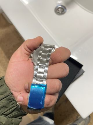 Reloj Geneva Negro y Plateado