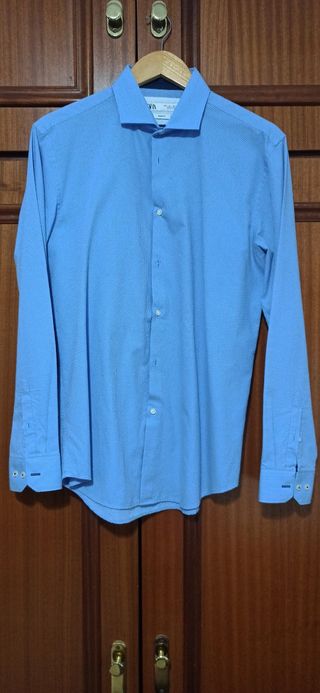 Camisa Zara Celeste