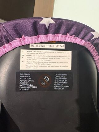 Carrito de muñeca morado con estrellas