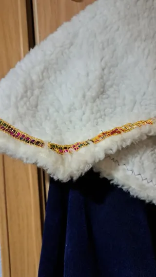 Traje Rey Mago para adulto. Azul dorado y blanco