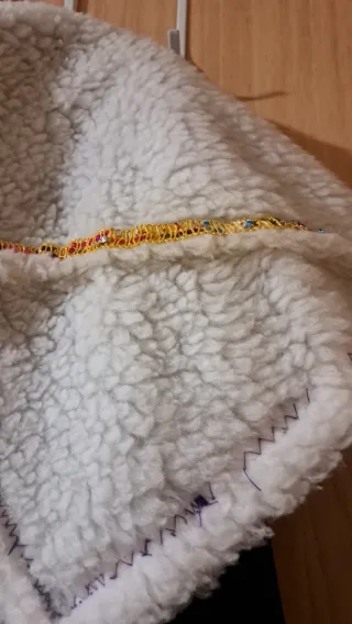 Traje Rey Mago para adulto. Azul dorado y blanco