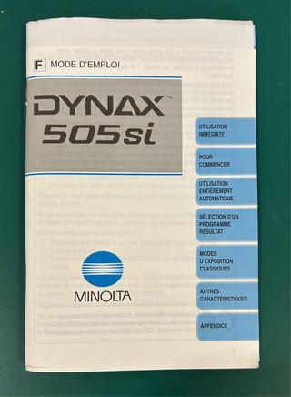 Manual Minolta DYNAX 505si Francés
