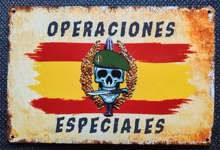 Cartel Metálico Operaciones Especiales