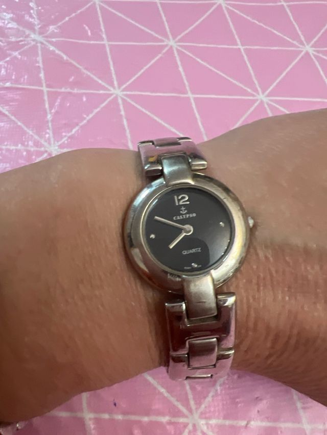 Reloj Calypso Cuarzo Negro y Plateado