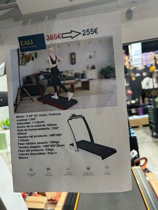 Cinta de correr roja