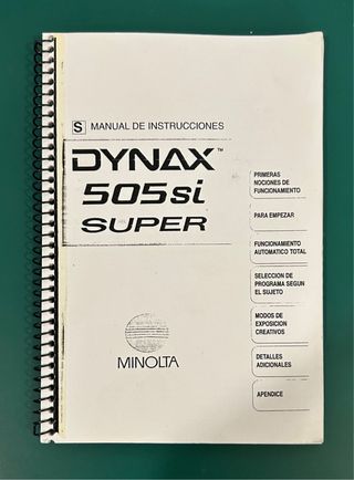 Manual Minolta DYNAX 505si SUPER en Español