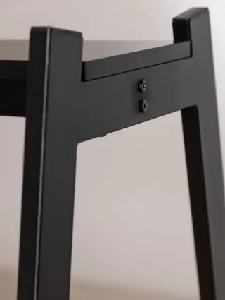 Escritorio SKLUM Acero y Melamina Negro/Marrón