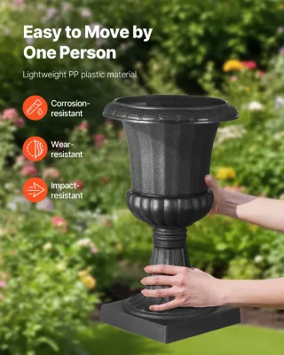 Vaso Fioriere in Plastica 25 x 42 cm Vaso da Fiori