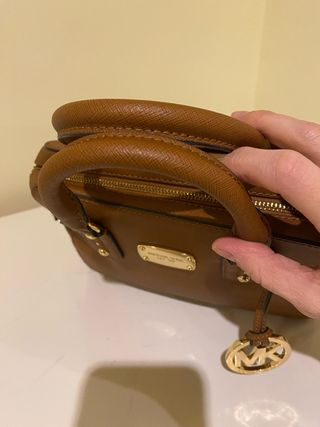 Bolso Sandrine satchel Michael Kors cuero marron