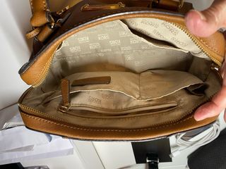 Bolso Sandrine satchel Michael Kors cuero marron