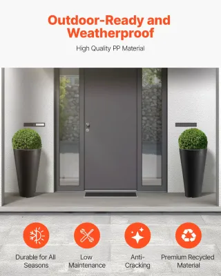 Vasi Grandi Neri Rotondi Piante Interno Esterno