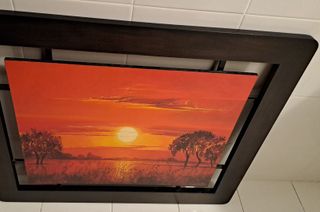 Quadro etnico Africa fiume tramonto