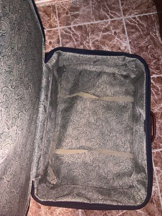 Juego de maletas Samsonite azul y marrón