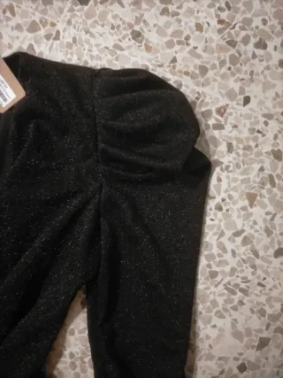 Vestido negro manga larga