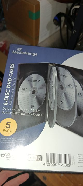 Lote cajas DVD vacías negras – +50 unidades nuevas