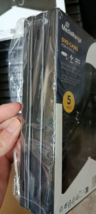 Lote cajas DVD vacías negras – +50 unidades nuevas