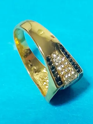 Conjunto Anillo y Pulsera bañado en Oro 18k