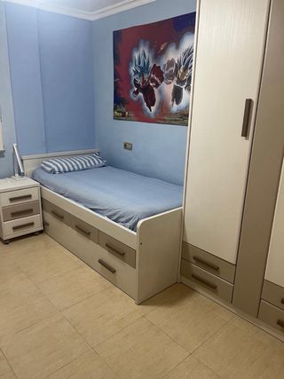 Cama nido juvenil con cajones y colchones