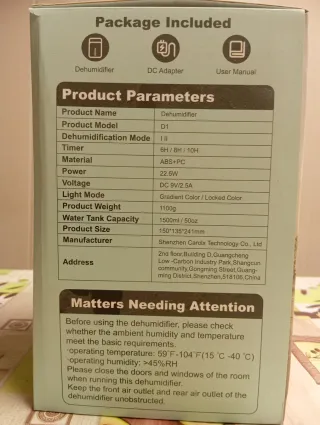 Deshumidificador silencioso