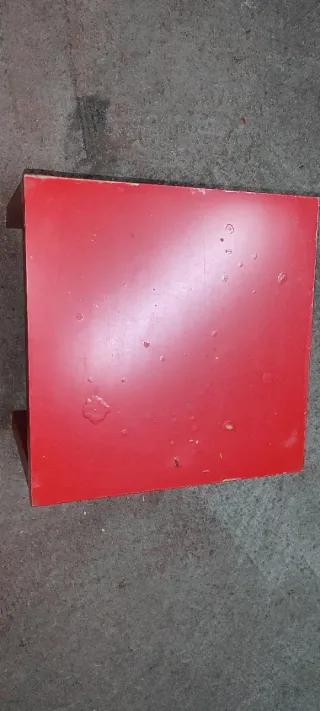 Mesa Ikea Lack Roja Madera