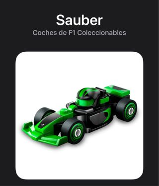 Mini F1 Lego Sauber cambio por Mc Larens o Wiliams