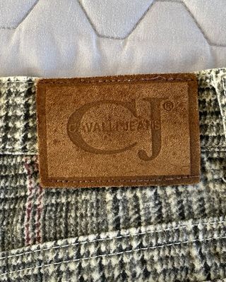 Pantaloni Cavalli Jeans Tartan Cotone Invernale