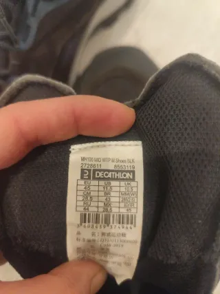 Botas Trekking Quechua, MH100 Impermeables , 45