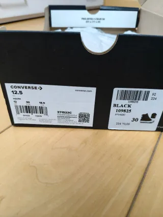 Botas Converse niño negras