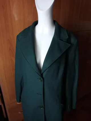 Cappotto Kitte verde in lana