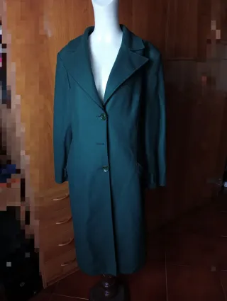Cappotto Kitte verde in lana