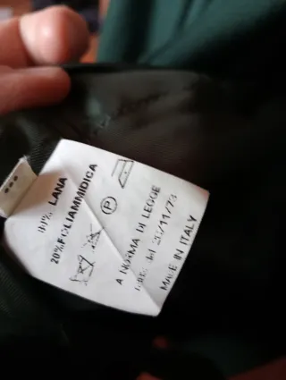 Cappotto Kitte verde in lana