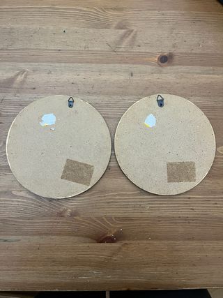 2 Cuadros Florales Redondos