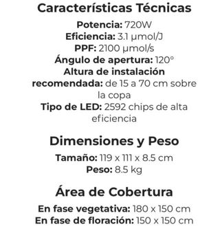 Panel LED Cosmos 720W