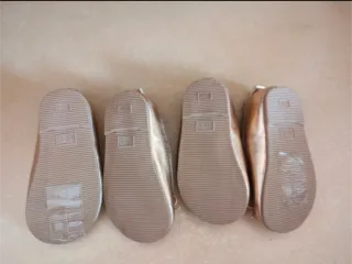 Manoletinas H&M Oro Rosa Talla 18/19