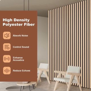 6 Paneles Acústicos Madera 120x60