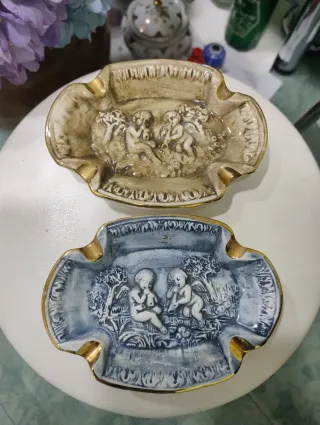 Pareja Ceniceros Capodimonte Querubines